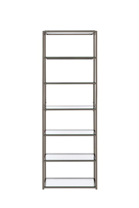Kate 6-shelf Bookcase Black Nickel
