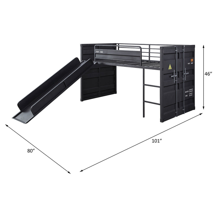 Twin Loft Bed w/Slide