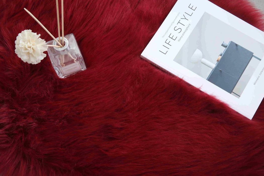 FAUX FUR Rug DOUBLE HEART