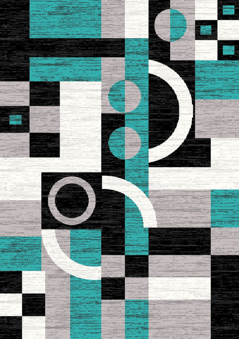 PALACE Rug Design 5010 - Turquoise - (5x8 (5'2x7'5")")