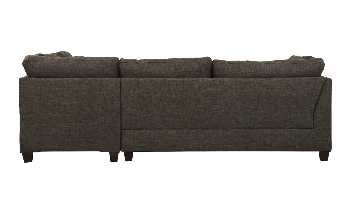 Sectional Sofa & Ottoman w/2 Pillows