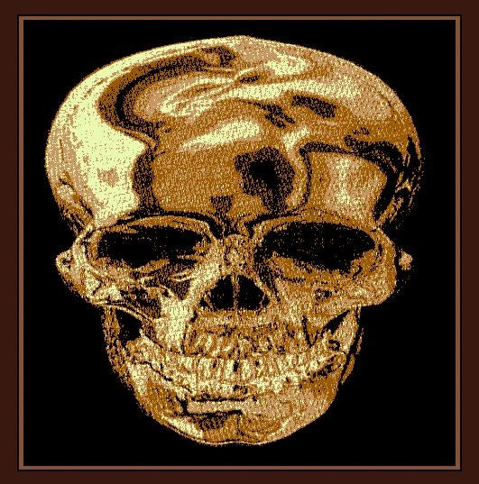 STAR Rug DESIGN Brown Skull