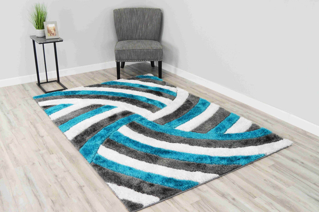 6483 Turquoise - 4D Shaggy