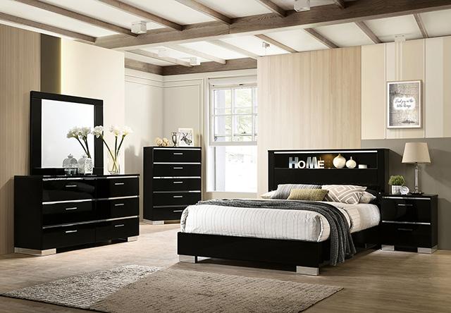 Carlie Bed White & Black