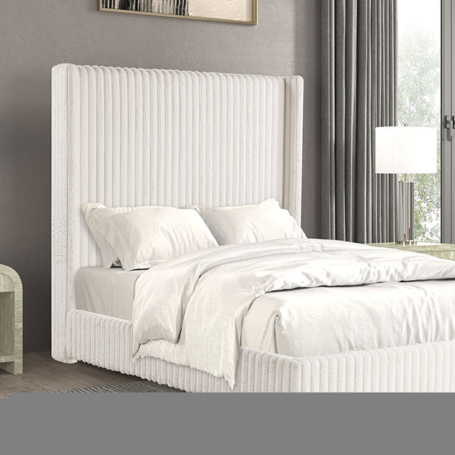 Cadwell E.King, Queen, & Full Bed White, Gray, & Black