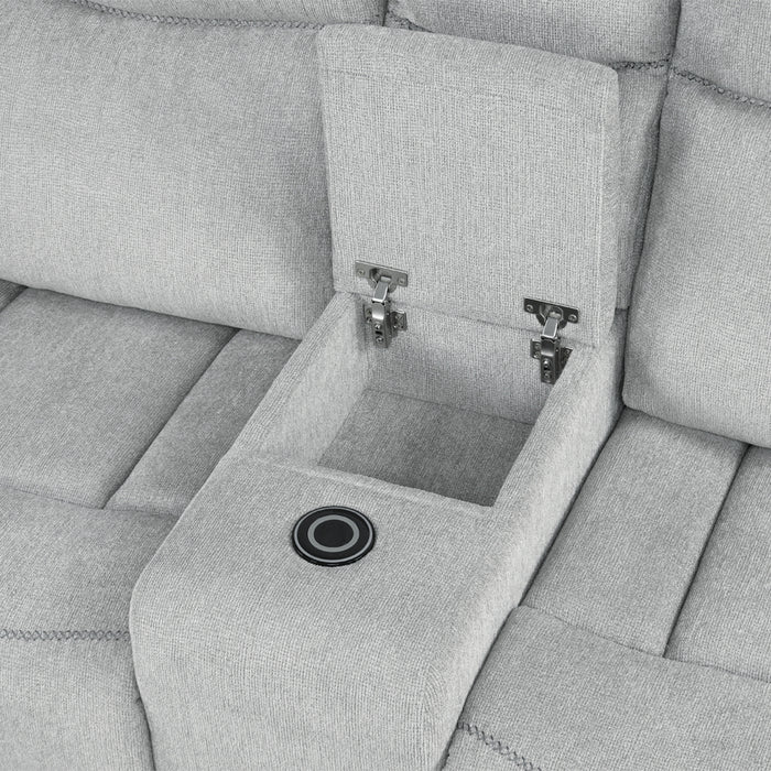 Motion Loveseat w/Console & Storage Arm